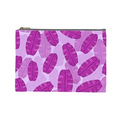 Exotic Tropical Leafs Watercolor Pattern Cosmetic Bag (large) by Vaneshart