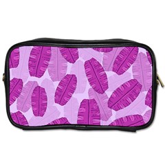 Exotic Tropical Leafs Watercolor Pattern Toiletries Bag (one Side) by Vaneshart