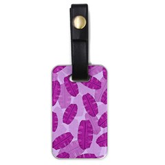 Exotic Tropical Leafs Watercolor Pattern Luggage Tag (one Side) by Vaneshart