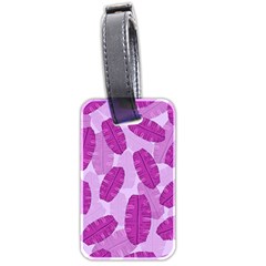 Exotic Tropical Leafs Watercolor Pattern Luggage Tag (two Sides) by Vaneshart