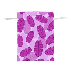 Exotic Tropical Leafs Watercolor Pattern Lightweight Drawstring Pouch (l)