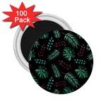 Tropical Leaves Pattern 2.25  Magnets (100 pack)  Front