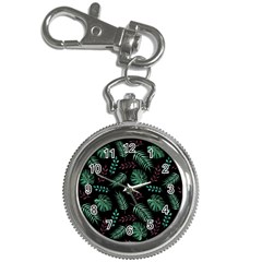 Tropical Leaves Pattern Key Chain Watches by Vaneshart