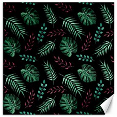 Tropical Leaves Pattern Canvas 12  X 12  by Vaneshart