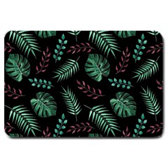 Tropical Leaves Pattern Large Doormat  by Vaneshart