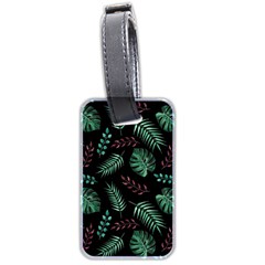 Tropical Leaves Pattern Luggage Tag (two Sides) by Vaneshart