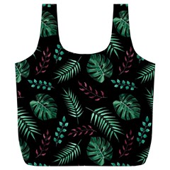 Tropical Leaves Pattern Full Print Recycle Bag (xl) by Vaneshart