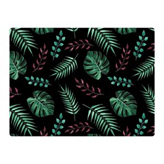 Tropical Leaves Pattern Double Sided Flano Blanket (mini)  by Vaneshart