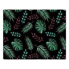 Tropical Leaves Pattern Double Sided Flano Blanket (large)  by Vaneshart