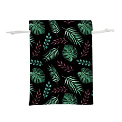 Tropical Leaves Pattern Lightweight Drawstring Pouch (s)