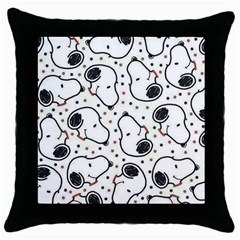 Dog Pattern Throw Pillow Case (black) by Vaneshart