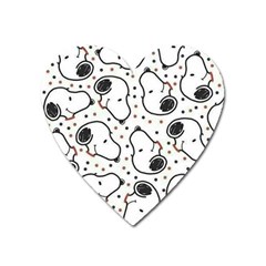 Dog Pattern Heart Magnet by Vaneshart