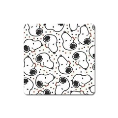 Dog Pattern Square Magnet by Vaneshart