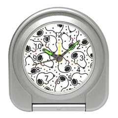 Dog Pattern Travel Alarm Clock by Vaneshart