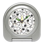 Dog Pattern Travel Alarm Clock Front