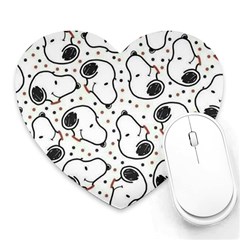 Dog Pattern Heart Mousepads by Vaneshart