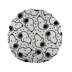 Dog Pattern Standard 15  Premium Flano Round Cushions by Vaneshart