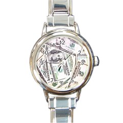 Mixed Dollars Round Italian Charm Watch by Vaneshart