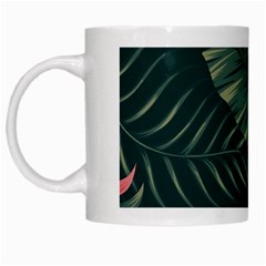 Tropical Flowers Pattern Tekstura Fon Background Pattern White Mugs by Vaneshart