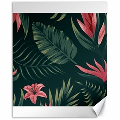 Tropical Flowers Pattern Tekstura Fon Background Pattern Canvas 16  X 20  by Vaneshart