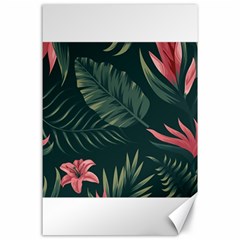 Tropical Flowers Pattern Tekstura Fon Background Pattern Canvas 24  X 36  by Vaneshart