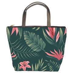 Tropical Flowers Pattern Tekstura Fon Background Pattern Bucket Bag by Vaneshart