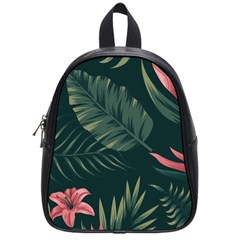 Tropical Flowers Pattern Tekstura Fon Background Pattern School Bag (small) by Vaneshart