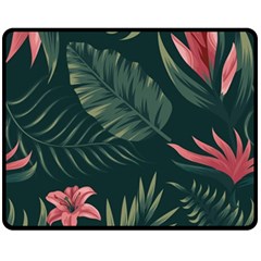 Tropical Flowers Pattern Tekstura Fon Background Pattern Fleece Blanket (medium)  by Vaneshart