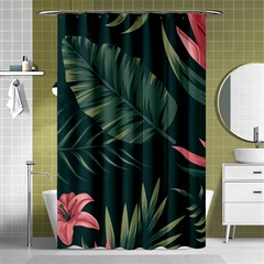 Tropical Flowers Pattern Tekstura Fon Background Pattern Shower Curtain 48  X 72  (small)  by Vaneshart