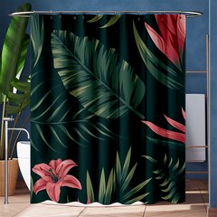 Tropical Flowers Pattern Tekstura Fon Background Pattern Shower Curtain 60  X 72  (medium)  by Vaneshart