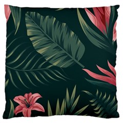 Tropical Flowers Pattern Tekstura Fon Background Pattern Large Cushion Case (two Sides) by Vaneshart