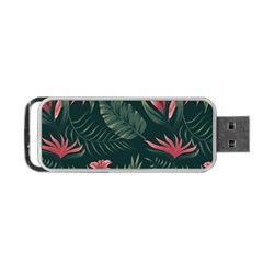 Tropical Flowers Pattern Tekstura Fon Background Pattern Portable Usb Flash (two Sides) by Vaneshart