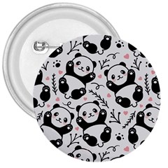 Panda Pattern 3  Buttons by Vaneshart