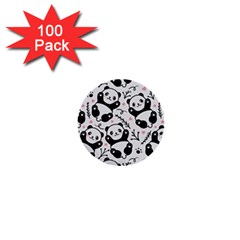 Panda Pattern 1  Mini Buttons (100 Pack)  by Vaneshart