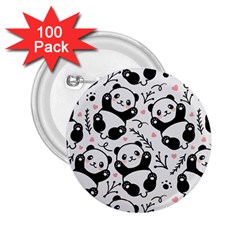 Panda Pattern 2 25  Buttons (100 Pack)  by Vaneshart