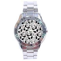 Panda Pattern Stainless Steel Analogue Watch by Vaneshart