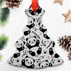 Panda Pattern Christmas Tree Ornament (two Sides) by Vaneshart