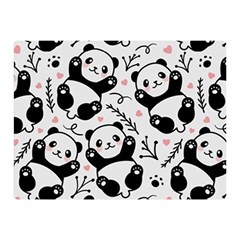 Panda Pattern Double Sided Flano Blanket (mini)  by Vaneshart