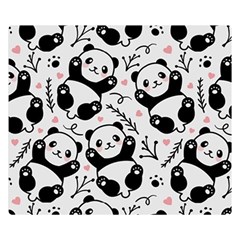 Panda Pattern Double Sided Flano Blanket (small)  by Vaneshart