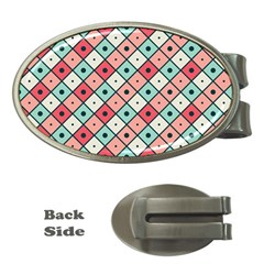 Romboidal Vector Pattern Money Clips (oval) 