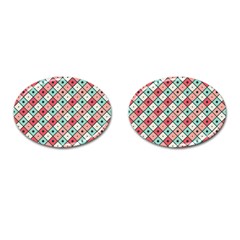 Romboidal Vector Pattern Cufflinks (oval) by Vaneshart