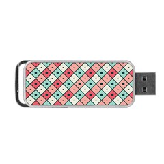 Romboidal Vector Pattern Portable Usb Flash (one Side) by Vaneshart