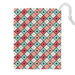 Romboidal Vector Pattern Drawstring Pouch (4xl)