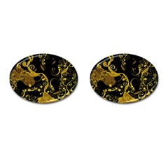 Floral Pattern Background Cufflinks (oval) by Vaneshart