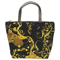 Floral Pattern Background Bucket Bag by Vaneshart