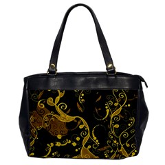 Floral Pattern Background Oversize Office Handbag by Vaneshart