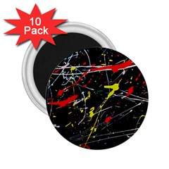 Random Paint Splats Background 2 25  Magnets (10 Pack)  by Vaneshart