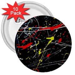 Random Paint Splats Background 3  Buttons (10 Pack)  by Vaneshart