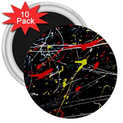 Random Paint Splats Background 3  Magnets (10 Pack)  by Vaneshart