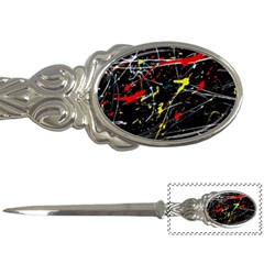 Random Paint Splats Background Letter Opener by Vaneshart